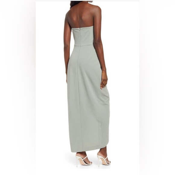 🎉HP🎉WAYF The Angelique Strapless Tulip Gown Sage Green Size XXS - Picture 16 of 16
